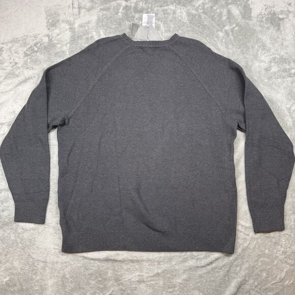 Daniel Cremieux Sweater Men’s 2XL Gray Solid Supima Cotton Crew Neck Tight Knit - Picture 2 of 7